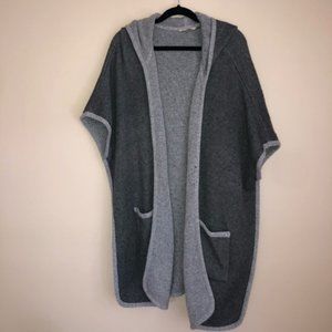 Soft Surroundings Gray Missy Hooded Poncho